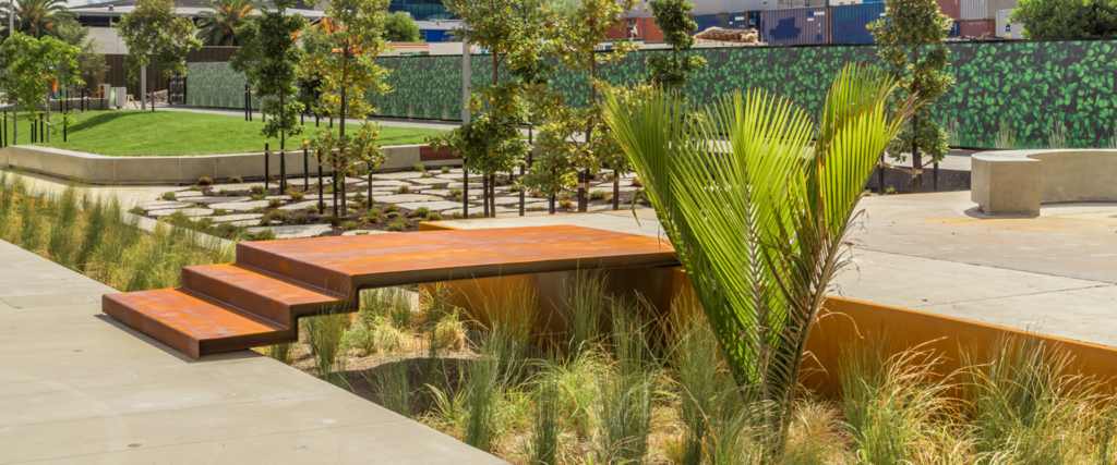 Swales to move storm water in urban setting, Auckland