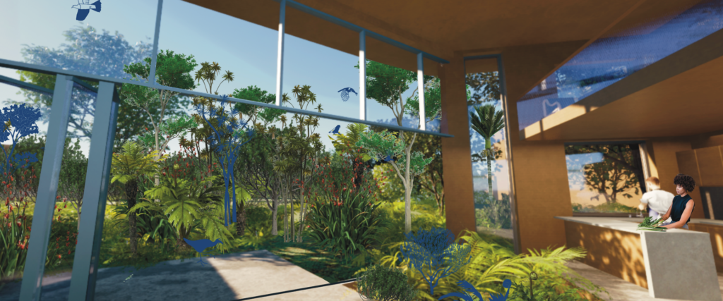 Perspective image of Biodiverse residential development